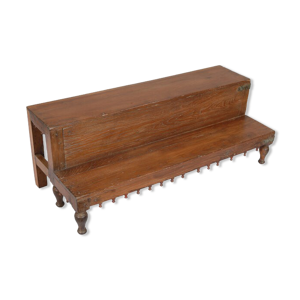 Etageres ancien presentoir commercant vieux teck piece d'origine inde
