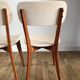 Pair of scandinavian chairs in skaï 50s
