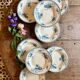 Set of 8 antique deep plates in ironstone, Royat from Sarreguemines.