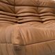 Canapé Togo en cuir marron moyen attribué à Michel Ducaroy pour Ligne Roset.