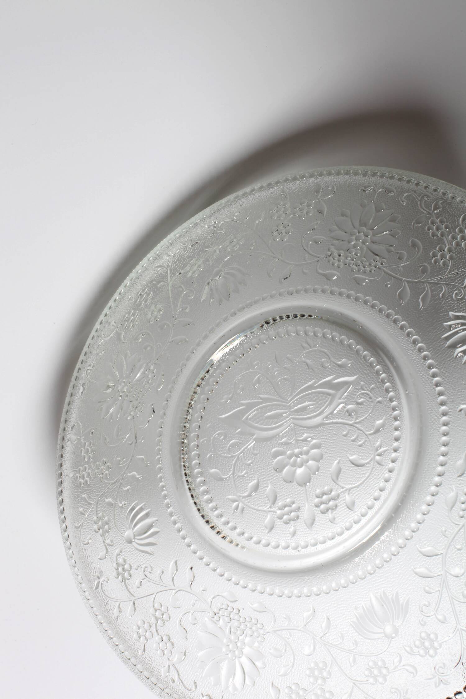 Cibulak Glass Plate: Mid-Century Clear Modern Platter by Pavel Panek/ 1974