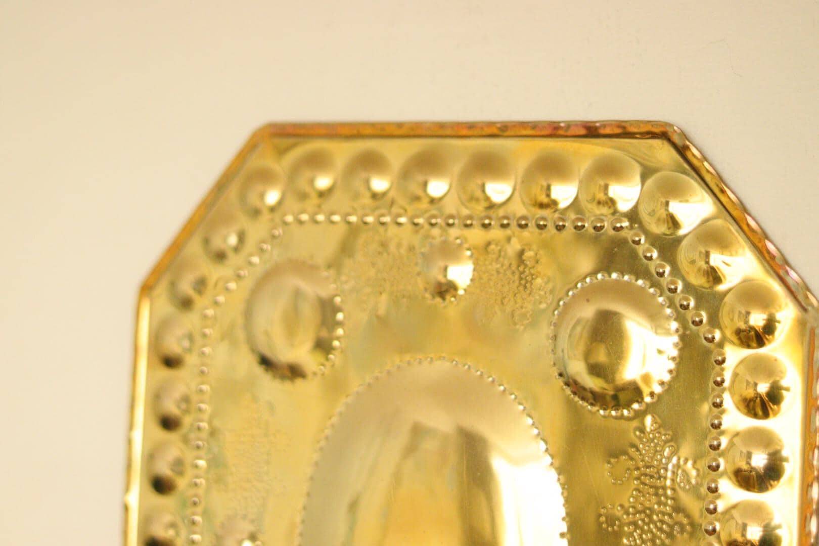 Single mid-century Swedish brass sconce for two candles