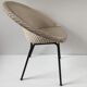 Chaise lusty lloyd loom blanche osier et métal