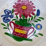 Lot de 6 assiettes anciennes à motif floral