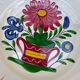 Set of 6 old plates with floral motif
