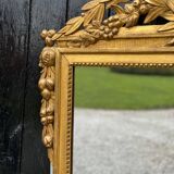 Large Louis XVI Mirror in Carved and Gilded Wood, France, 18th Century
