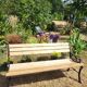 Old "Jardins de Paris" bench in Art Nouveau style (restored)