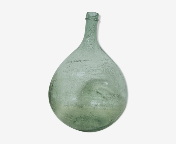 Dame jeanne verte en verre soufflé 10 litres