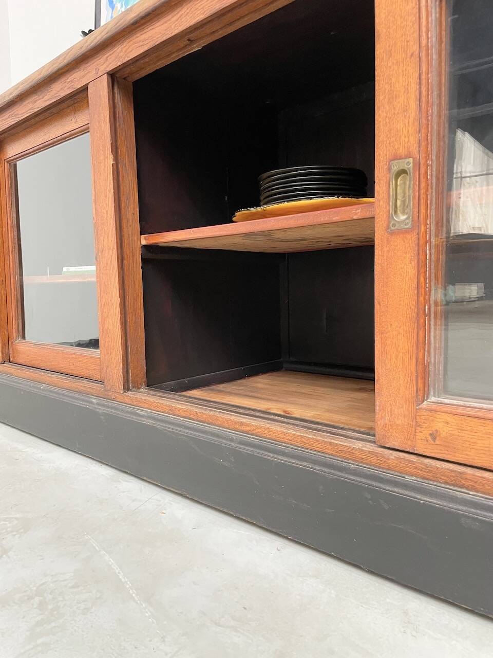 Enfilade de métier XXL chêne portes vitrées