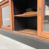Enfilade de métier XXL chêne portes vitrées