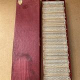 Old series of 12 bayel crystal knife holders + vintage box