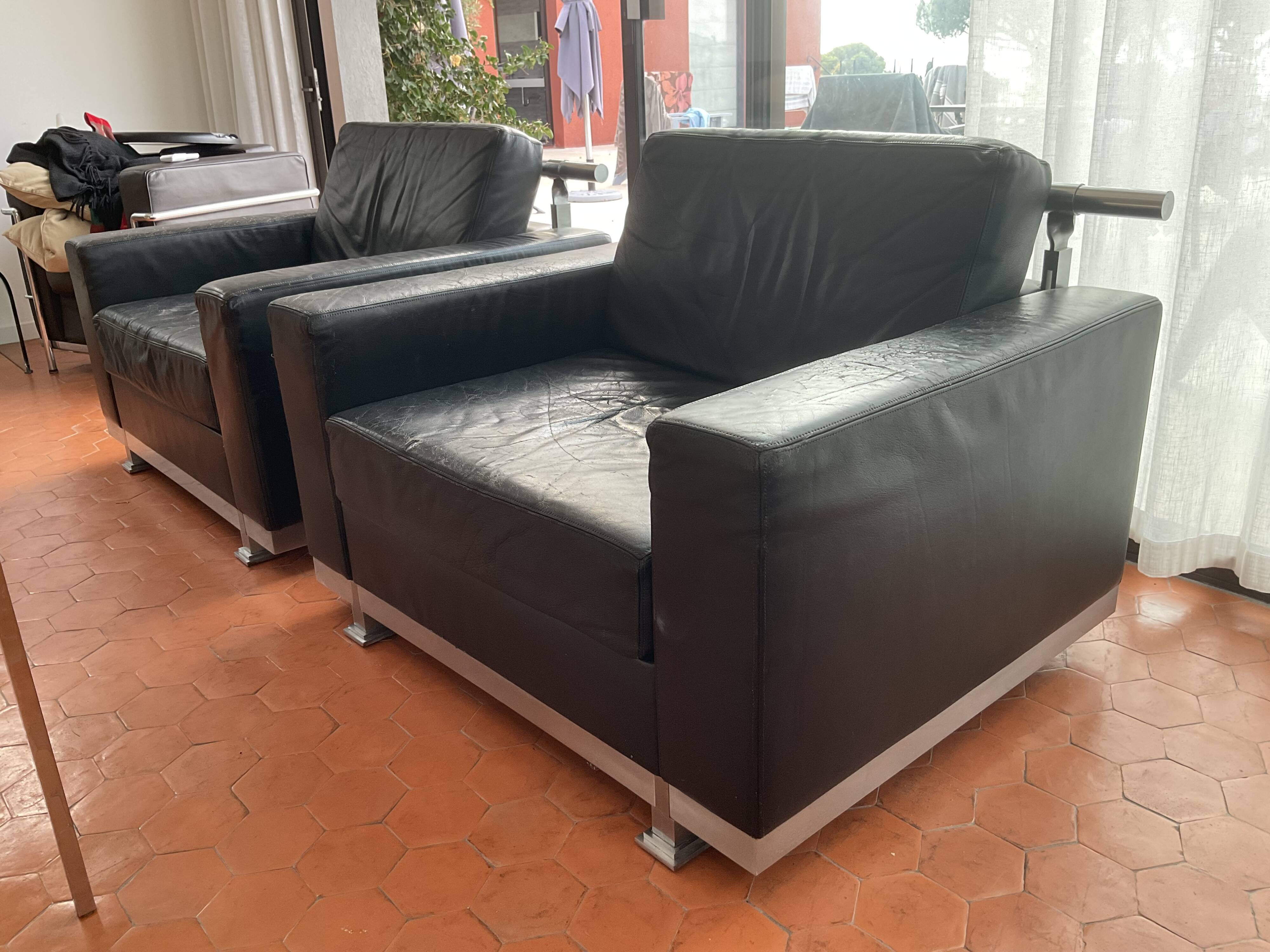 Canapé 2 places et 2 fauteuils de Ricardo Boffil