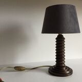 Vintage wood geometric lamp