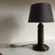Vintage wood geometric lamp