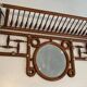 Curved Wooden and Brass Wall Coat Rack, Arts & Crafts, Austria, glass
