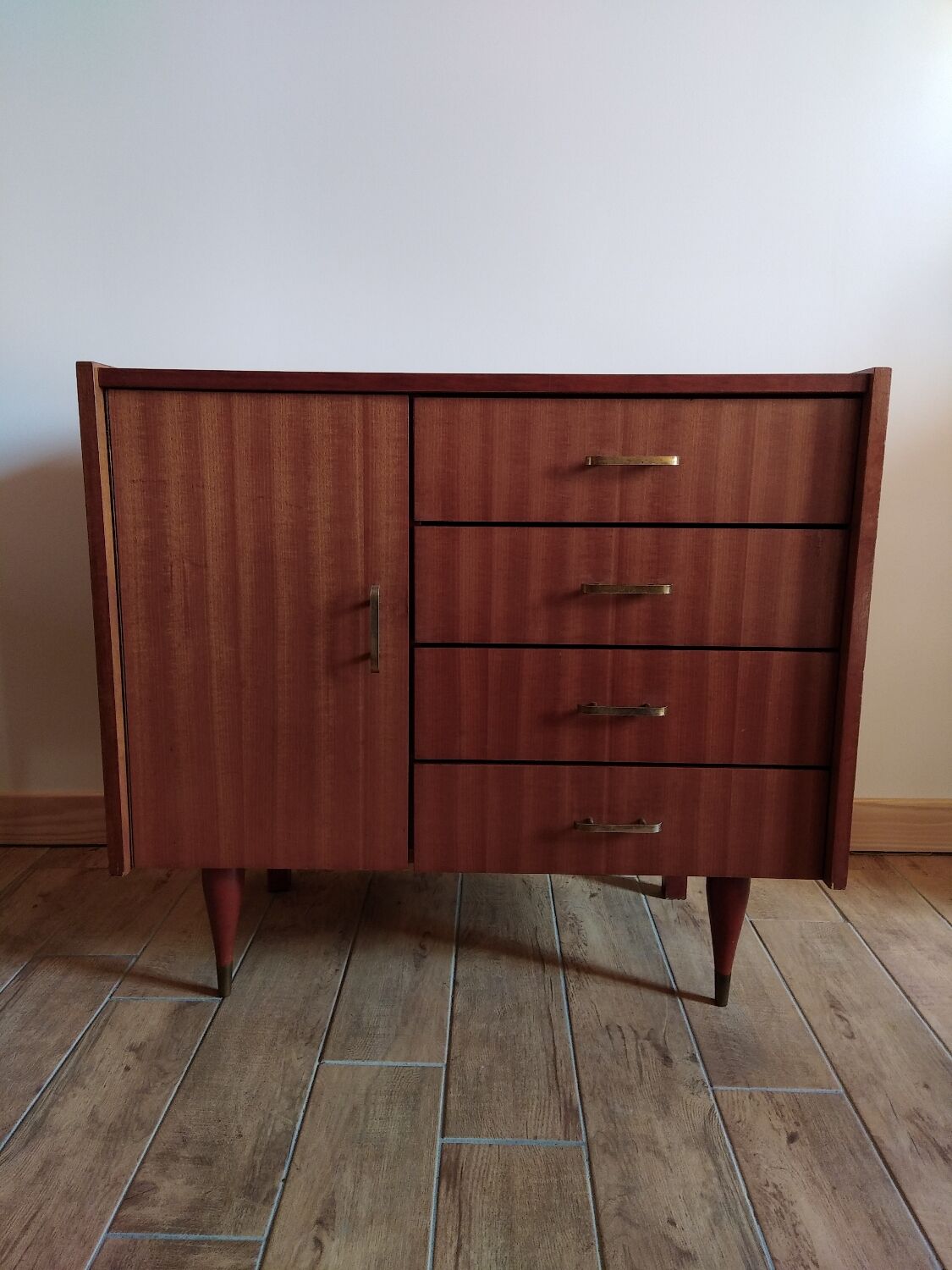 Scandinavian chest of drawers foot compass