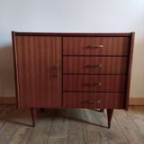 Commode scandinave pied compas