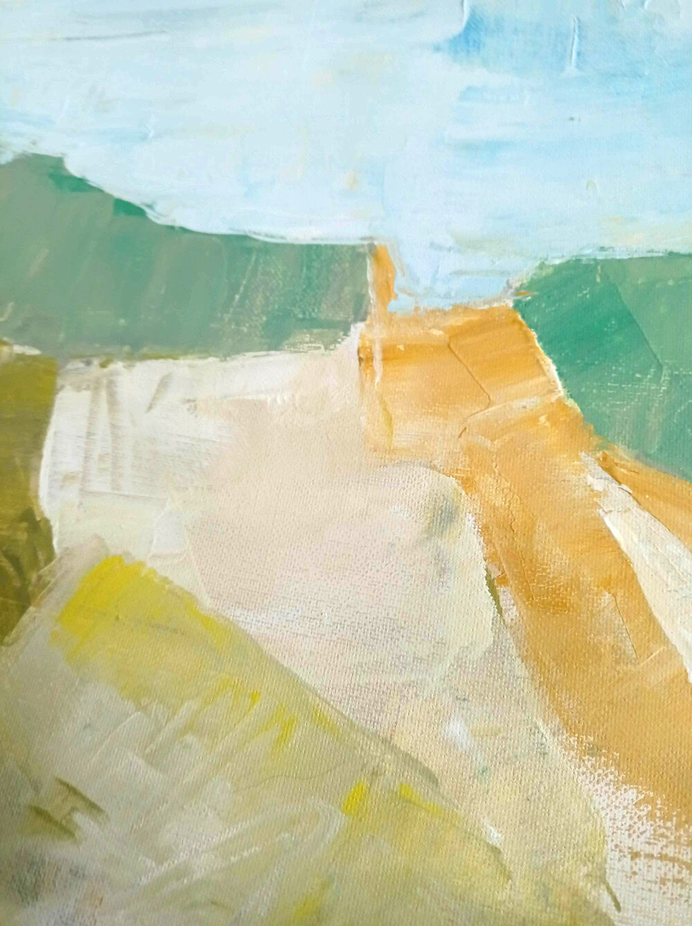 Modern painting - abstract Mediterranean landscape