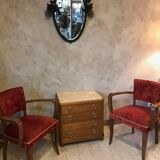 Walnut and marble dresser