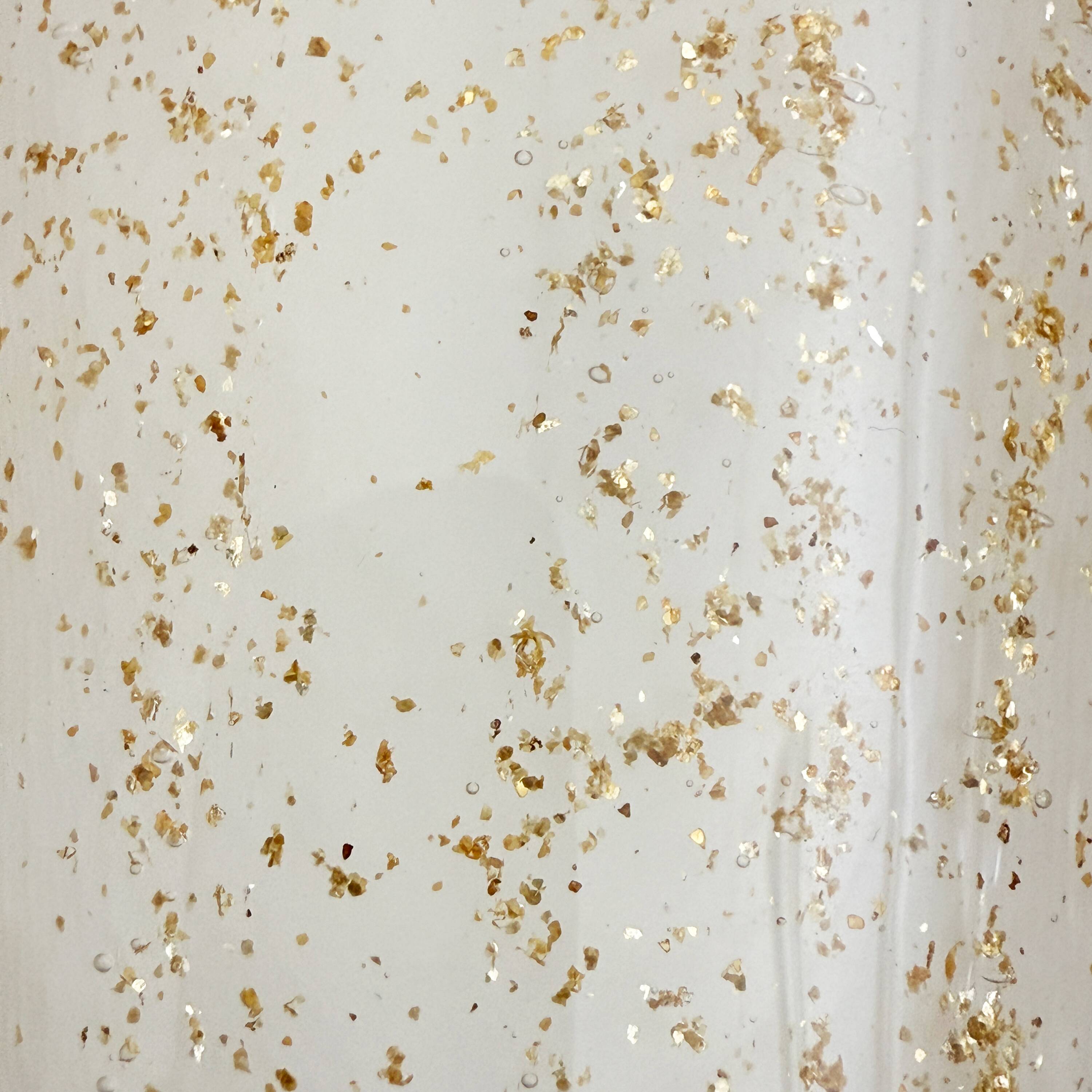 Pair of 20th Century Modern Sconces in Frosted Murano glass and Gold Leaf