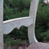 Vintage silver metal chair