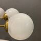 Italian sputnik chandelier in opaline glass, 1960s