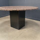 Table ronde en granit vintage, années 1970
