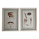 Two old engravings of watercolor mushrooms nineteenth century after G. Bernard