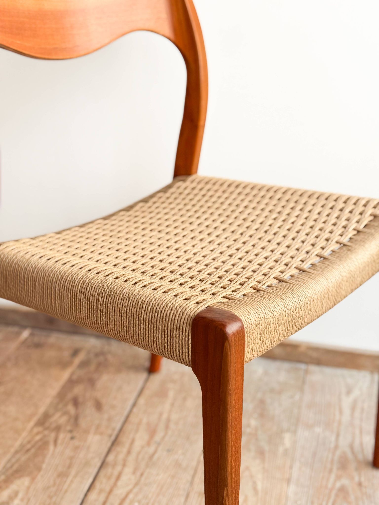 Set of 4 chairs 71 in teak by Niels O. Møller, JL Moller, Mid Century