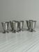 Set of 6 silver stainless steel cups