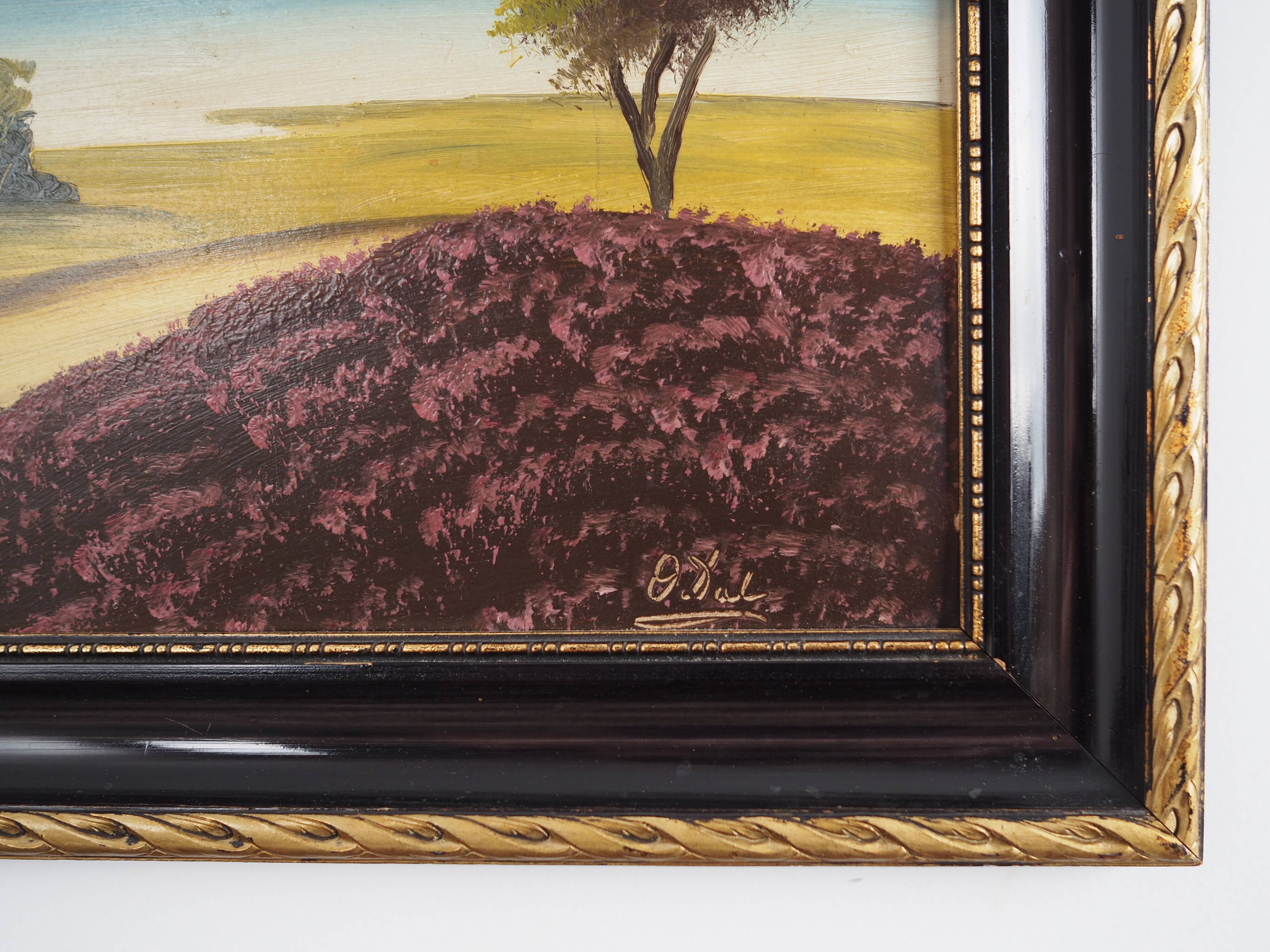 Painting „The Hut by the Sea”, Scandinavian design, 1970s