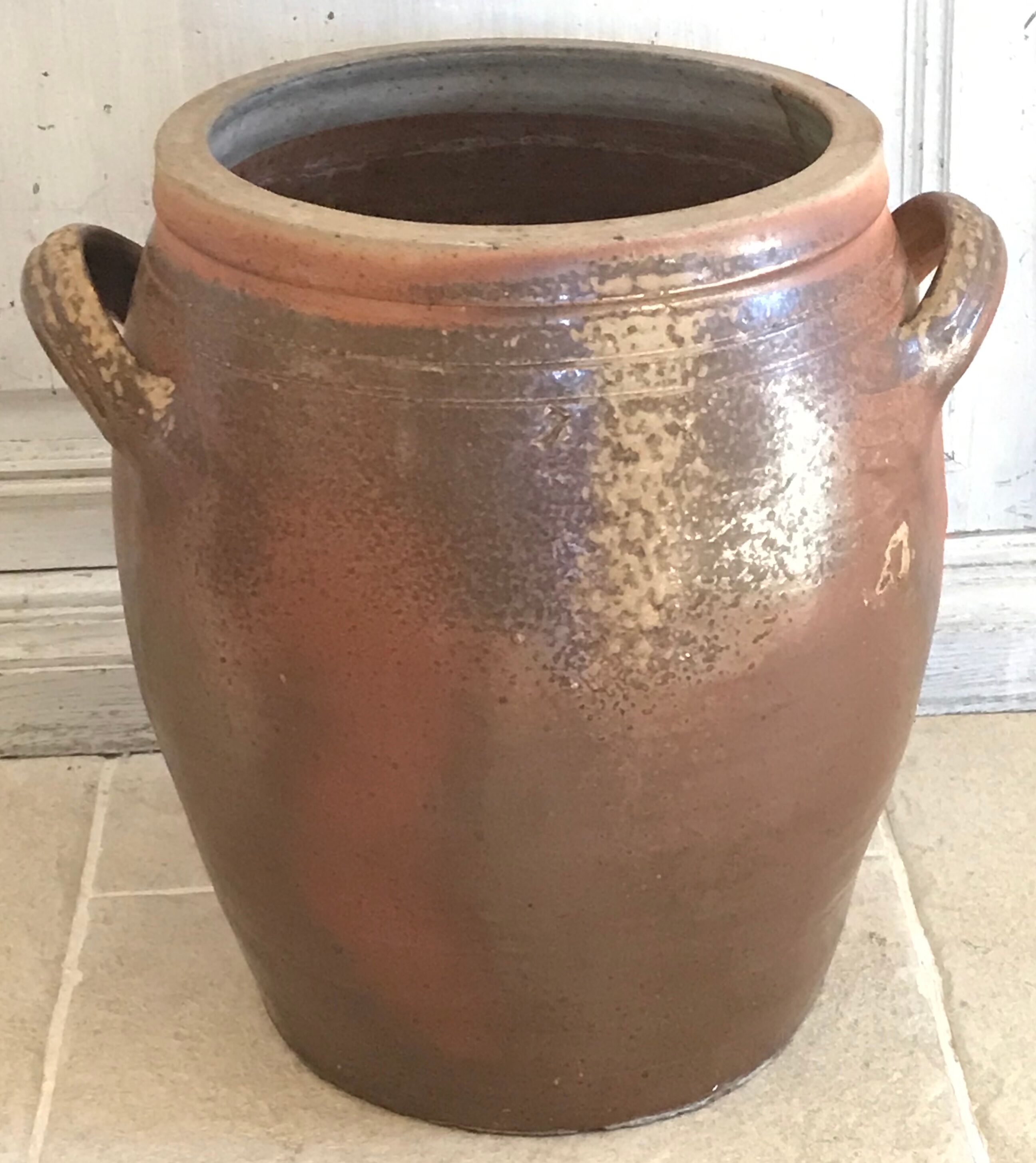 Glazed sandstone jar