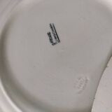 Trio of plates (2 soup plates, 1 dinner plate) Longchamp René, duck egg blue decoration