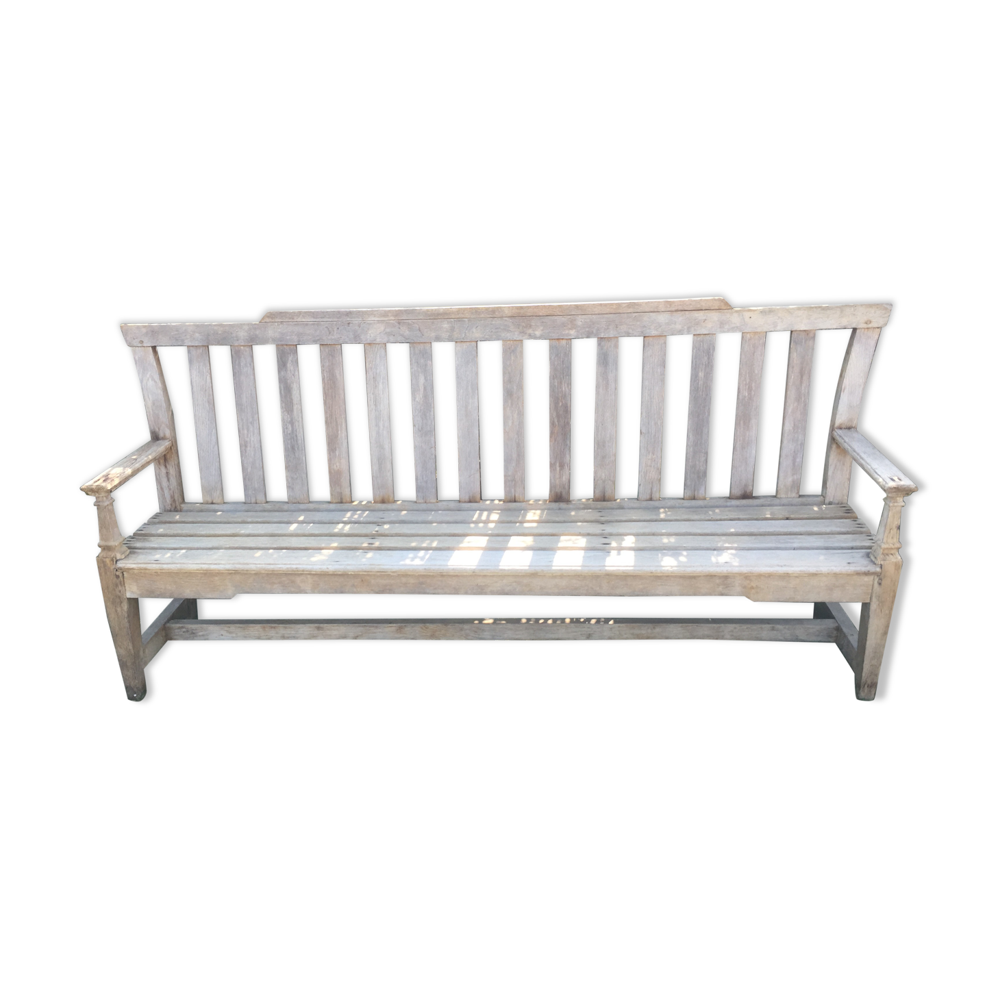 Garden bench in oak, 19th century