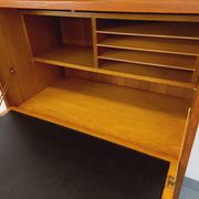 Vintage oak secretary storage furniture from the 1950s and 60s.