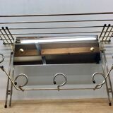 Galvano brass swivel mirror coat rack 1963
