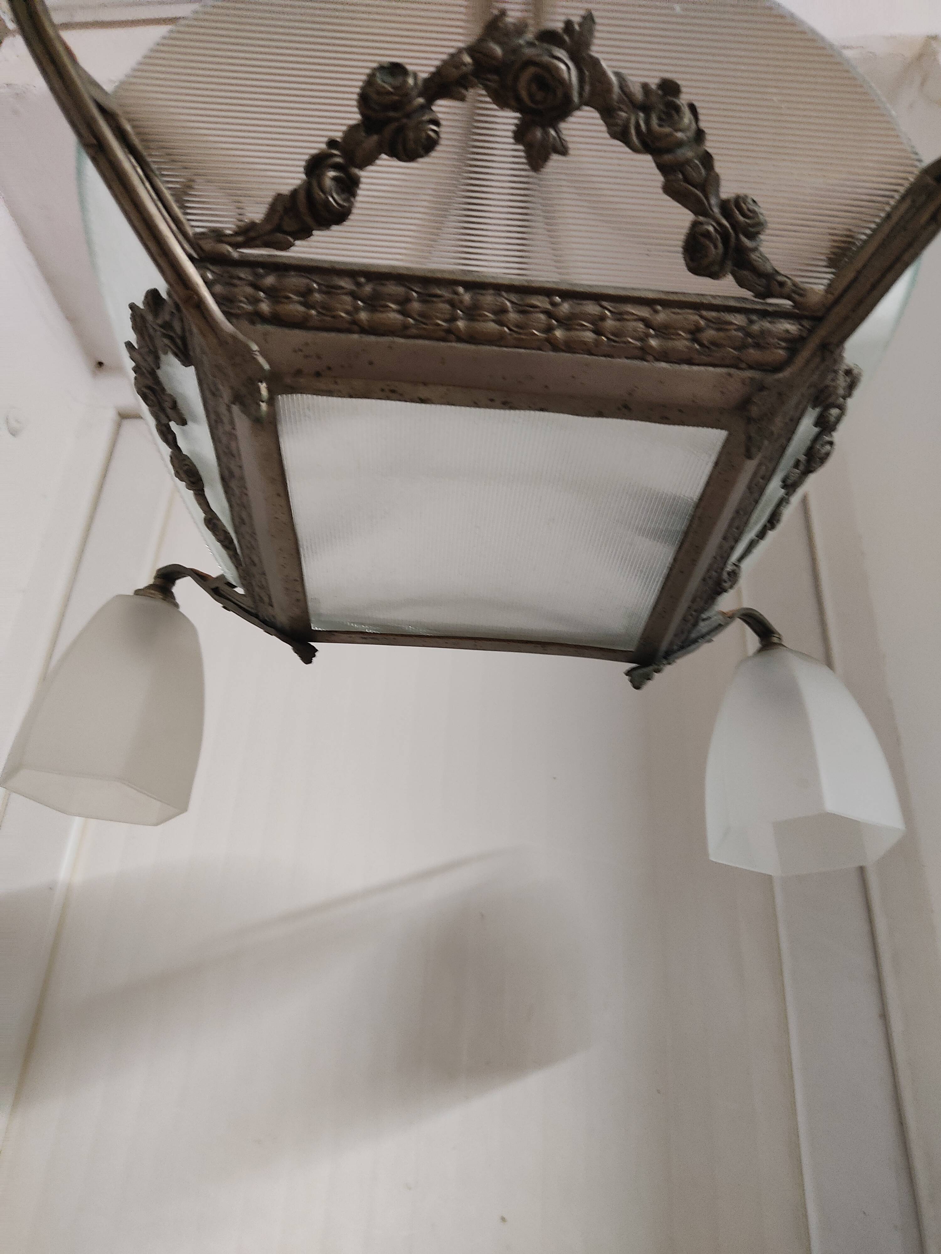 Lustre ancien Art déco 6 lumières