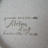 Set of 4 old soup plates decorated with an ear of wheat Atelier d'Art Lunéville