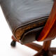 Fauteuil de bureau vintage en cuir