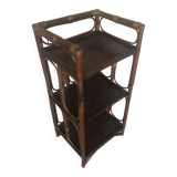 Vintage rattan shelving accent cabinet