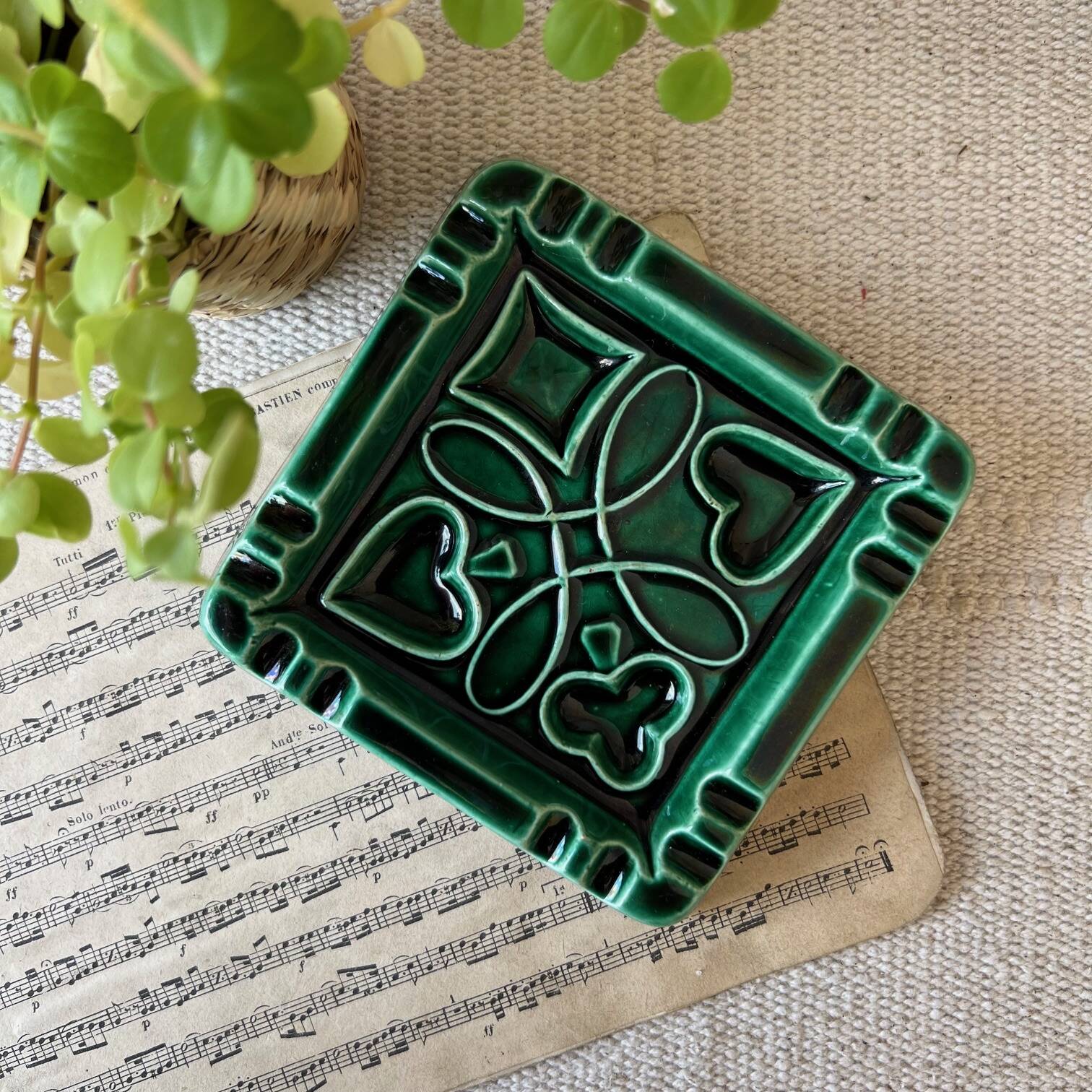 Art deco ceramic ashtray
