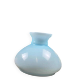 Large vintage sky blue opal glass globe – 1970s pendant lampshade