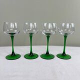 Green stemmed glasses