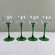 Green stemmed glasses