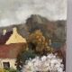 Le printemps au hameau, huile sur toile signé