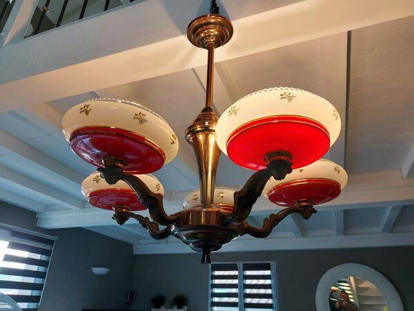 Lustre vintage art deco vintage 1950