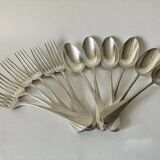 6 forks and 6 spoons - Silver metal
