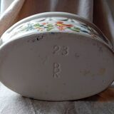 White Alsace terrine with flower patterns
