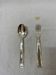Birth cutlery 1 fork and 1 silver metal spoon