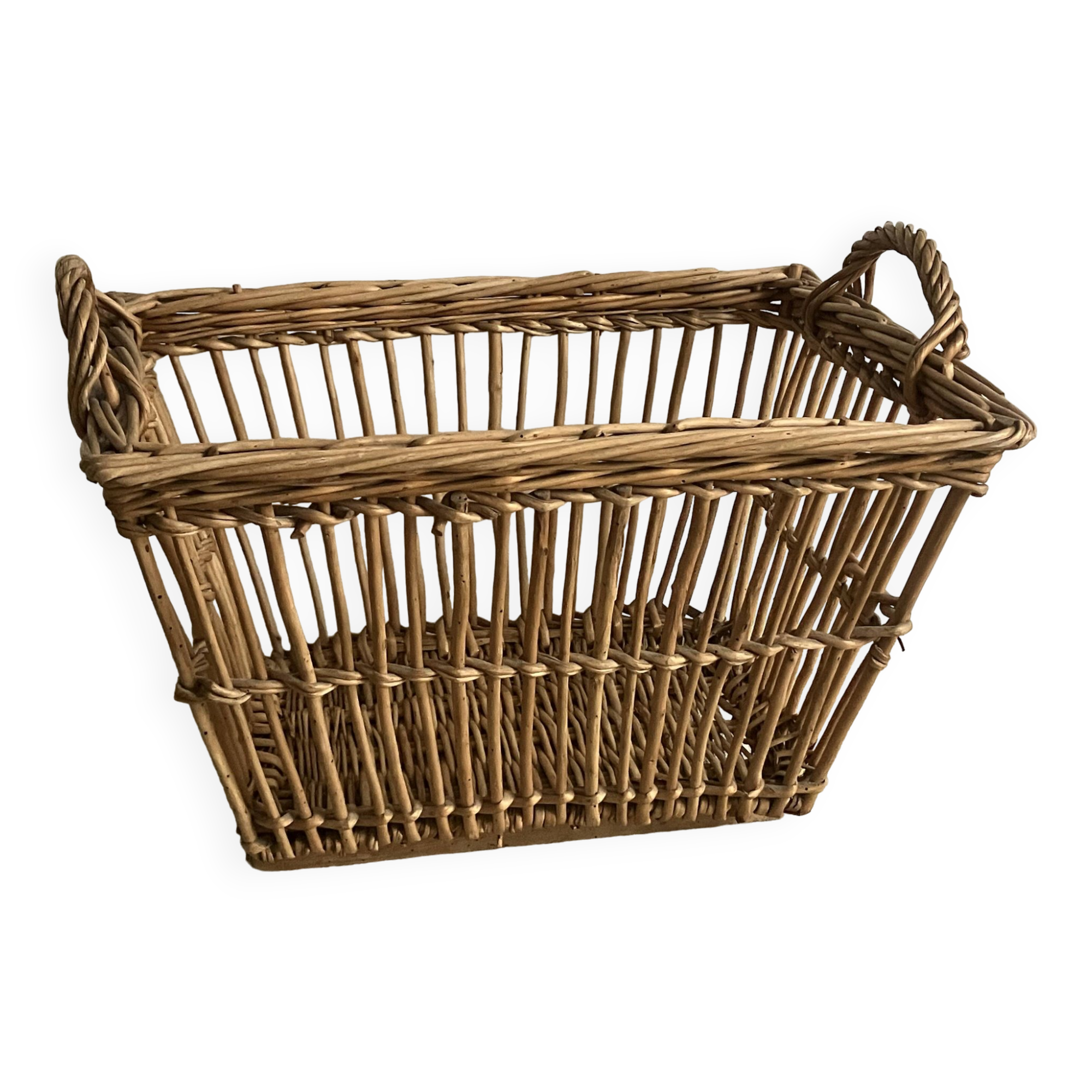 Laundry basket, woven wicker